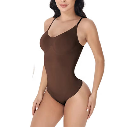 V Neck Bodysuit Tummy Control Body Shaper 